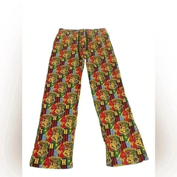 Harry Potter Men's Hogwarts 4 Houses Crest Pajama Pants Men’s size Large - Picture 1 of 9
